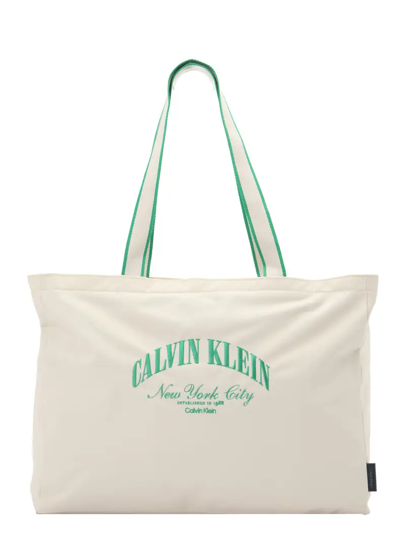 Shopper verde / bianco