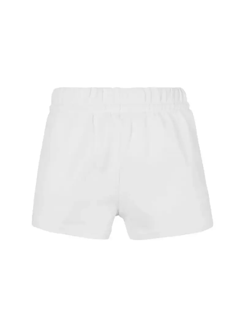 Calvin Klein shorts bianco bambina in cotone logo ricamato in rilievo sul lato miniatura 2