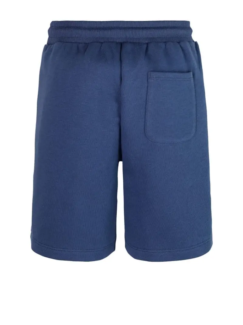 Calvin Klein shorts blu bambino unisex in cotone mini logo sul fondo miniatura 2