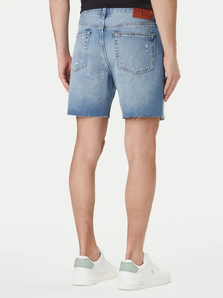 Calvin Klein shorts in denim uomo logo sul retro miniatura 2