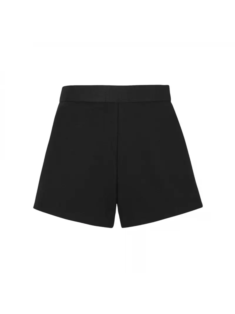 Calvin Klein shorts nero bambina in misto viscosa logo in vita miniatura 2