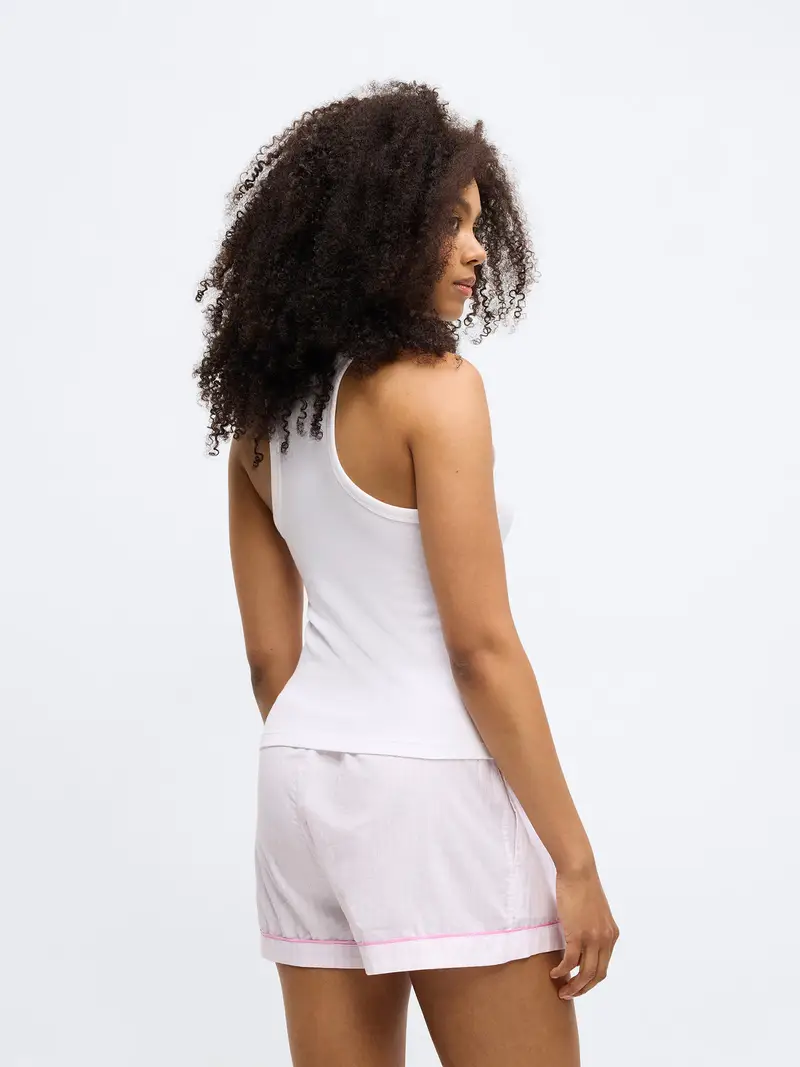 Shorty rosa chiaro / rosso / bianco miniatura 3