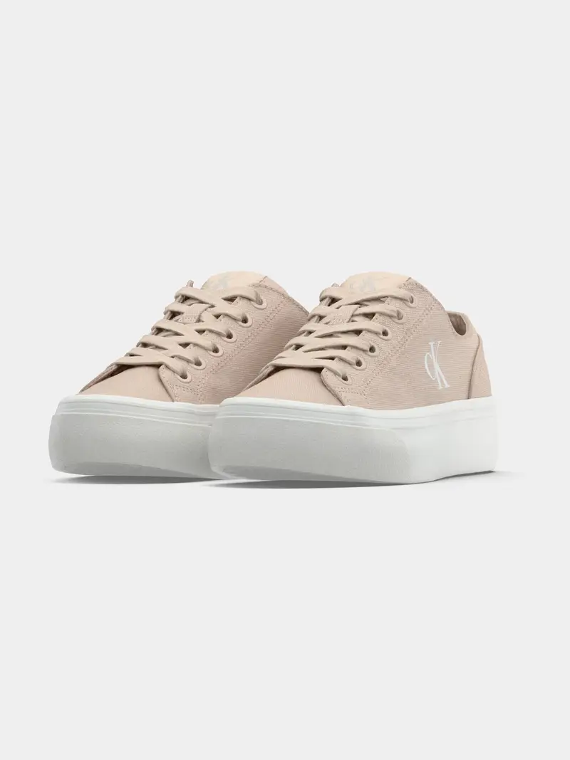 Sneaker bassa beige / bianco miniatura 2