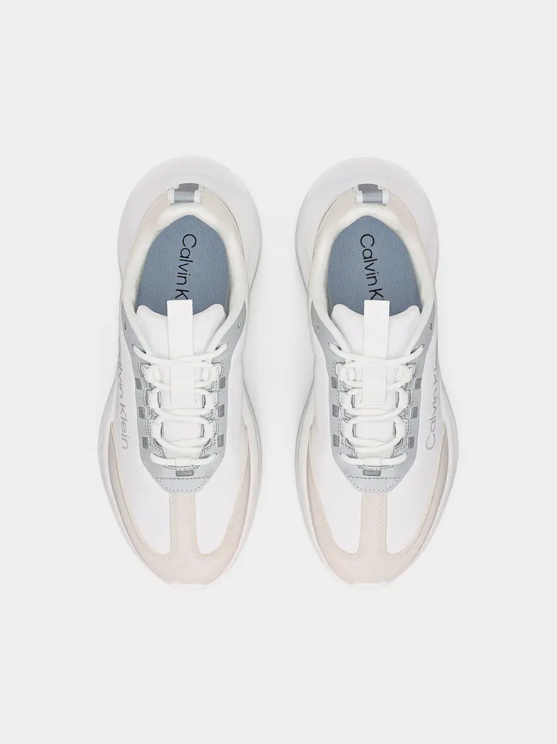 Sneaker bassa beige chiaro / argento / bianco miniatura 3