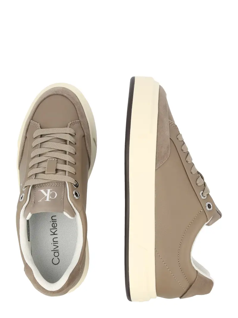 Calvin Klein Sneakers bassa cachi in pelle miniatura 2