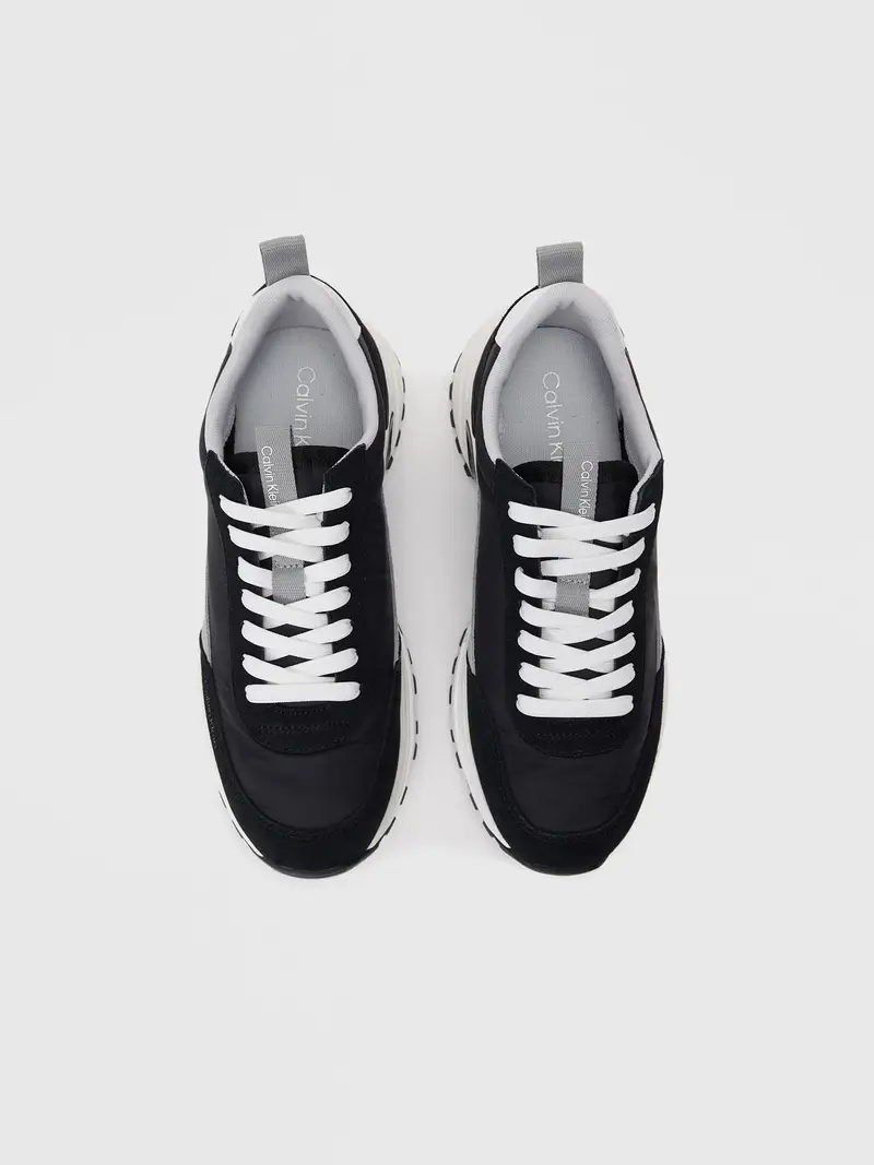 Sneaker bassa grigio chiaro / nero / bianco miniatura 3