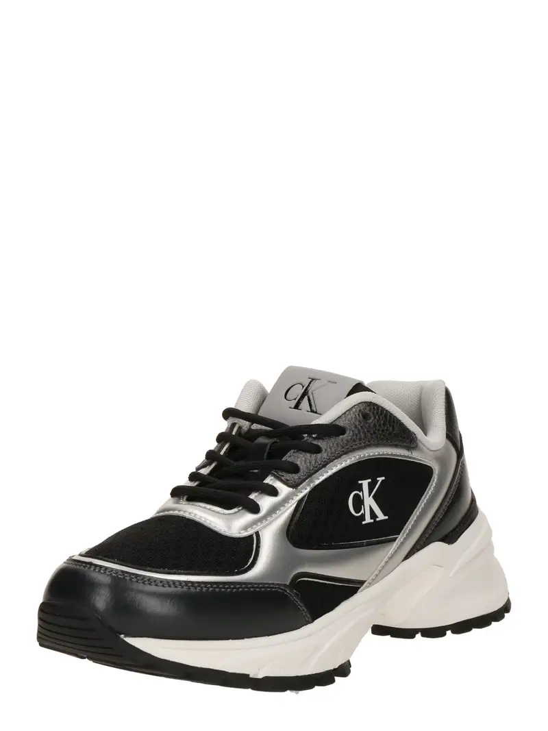 Sneaker bassa 'HIKE RUNNER' nero / argento / bianco