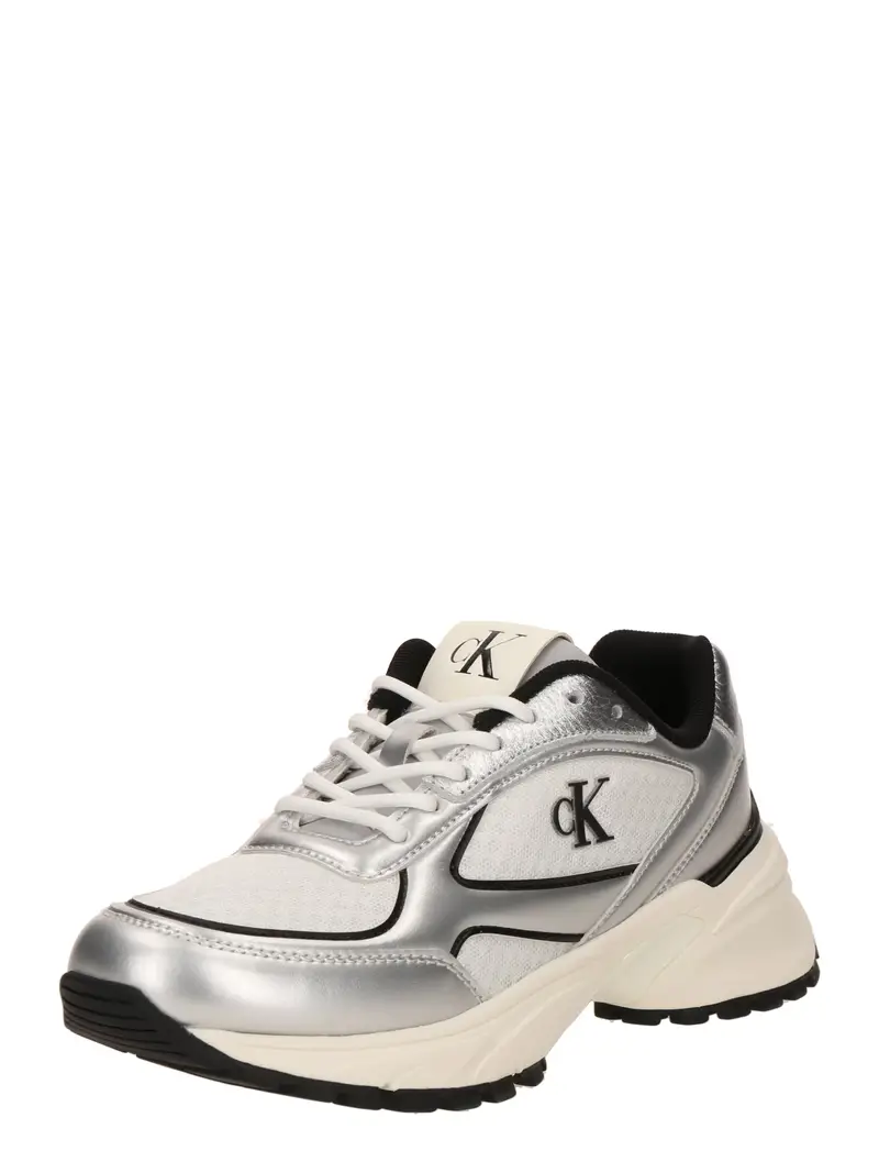 Sneaker bassa 'HIKE RUNNER' nero / argento / bianco naturale