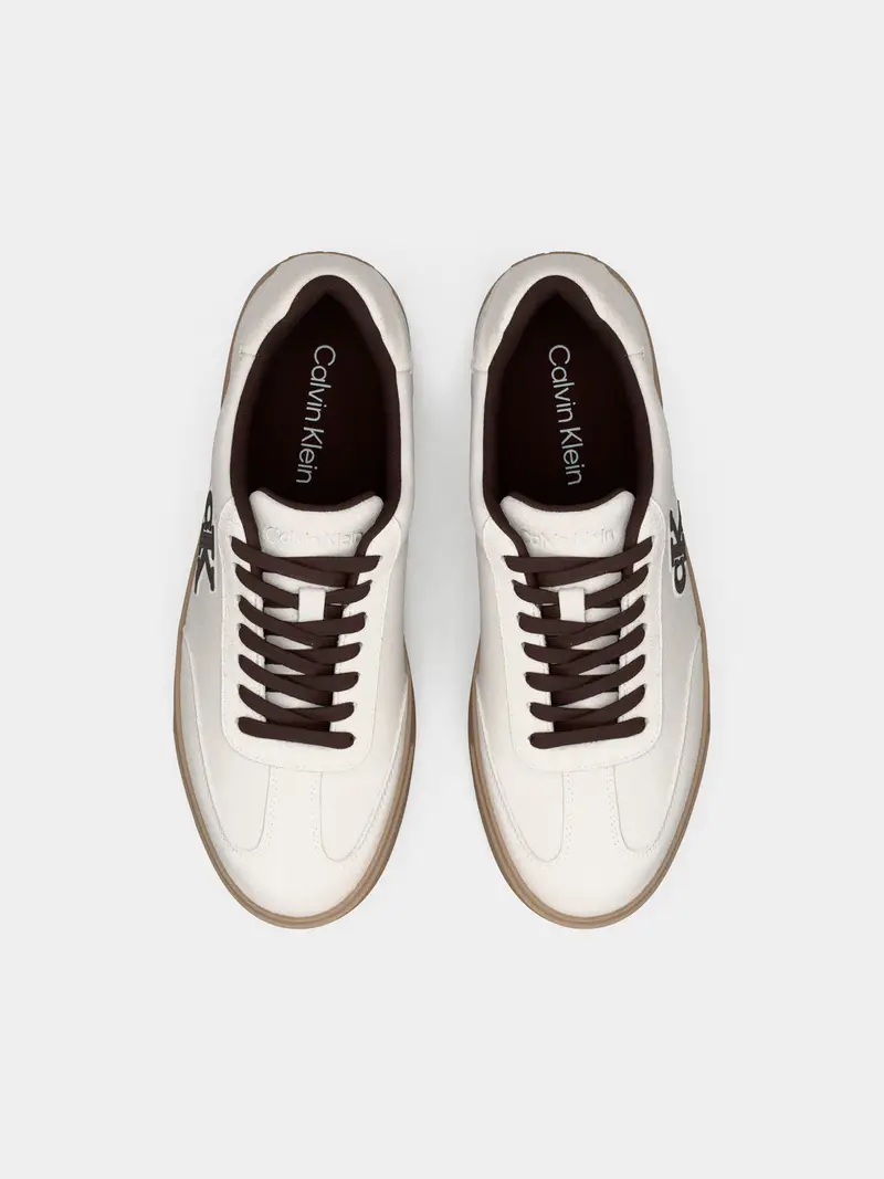 Sneaker bassa marrone scuro / bianco / offwhite miniatura 3