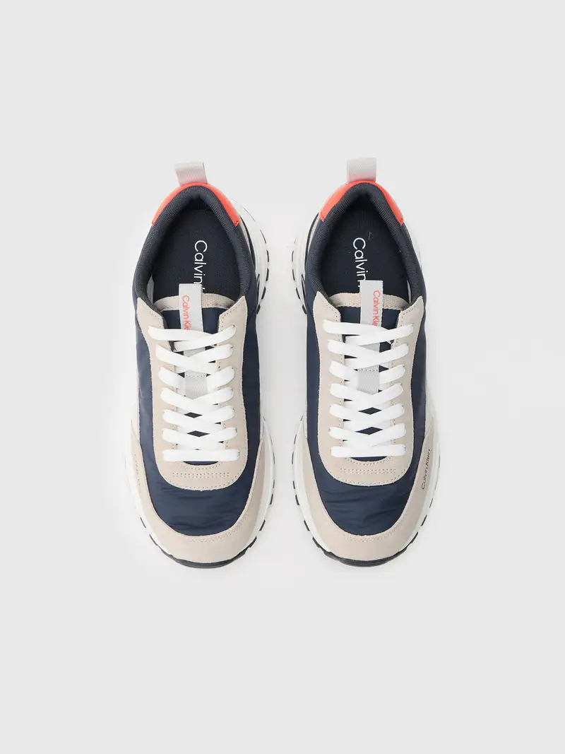 Sneaker bassa navy / talpa / greige miniatura 3