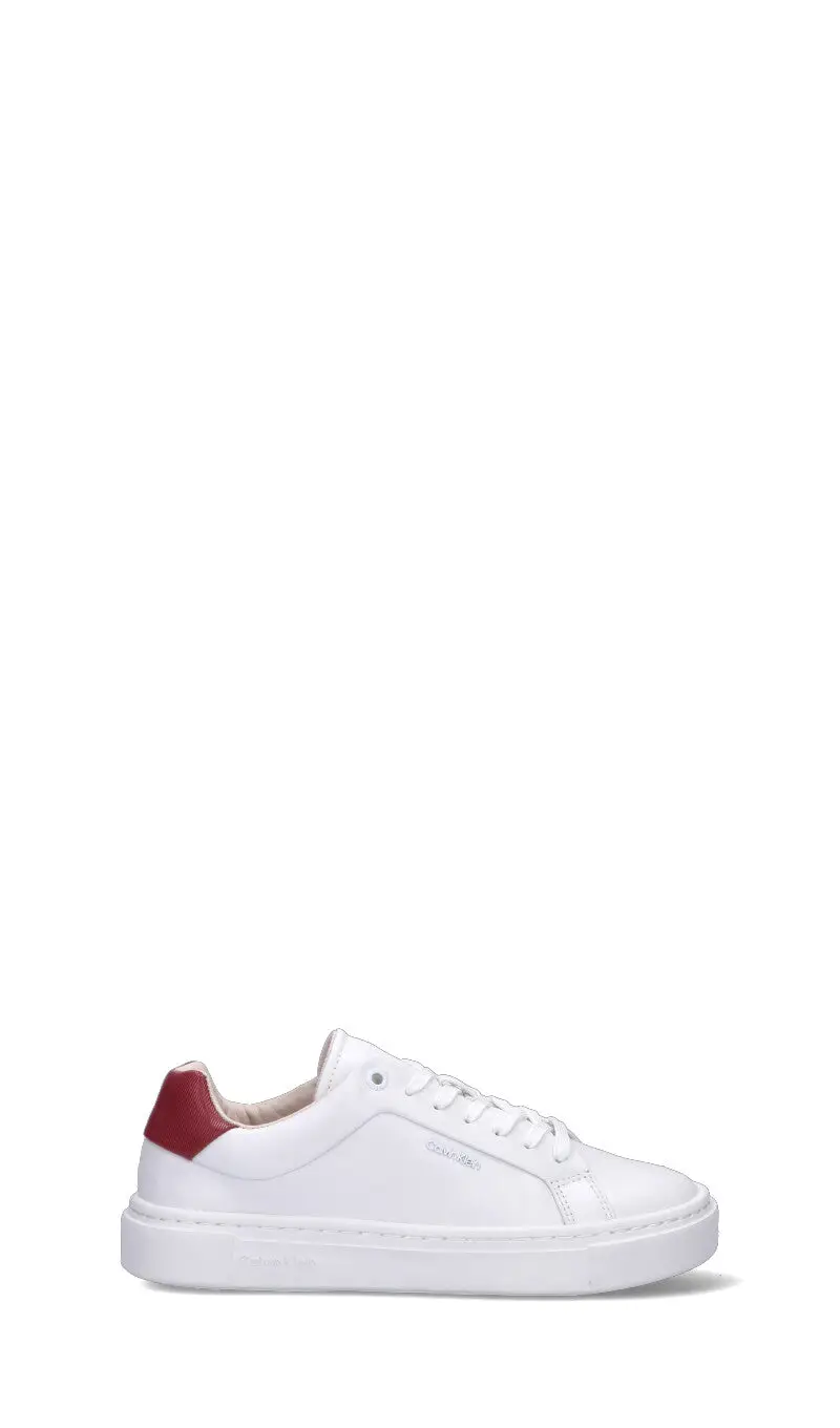 Sneaker donna bianca/rossa in pelle Vario