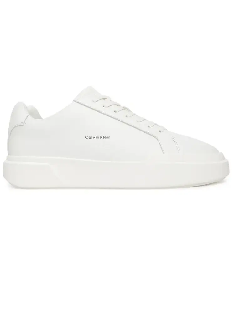 sneakers bianche con logo a contrasto