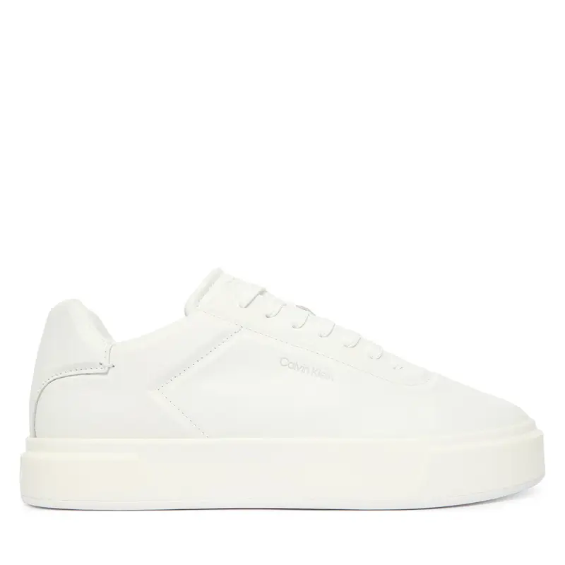 Sneakers Calvin Klein Basket Cups Oxf Lup Hf Lth YM0YM01452 Bianco