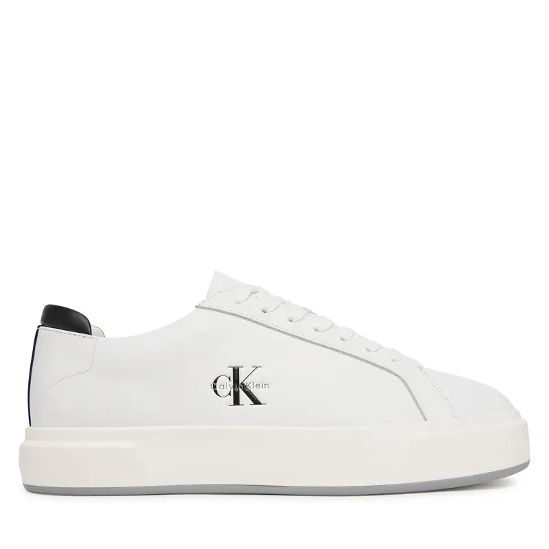 Sneakers Calvin Klein Basket Cupsole Laceup Lth Ml YM0YM01460 Bianco