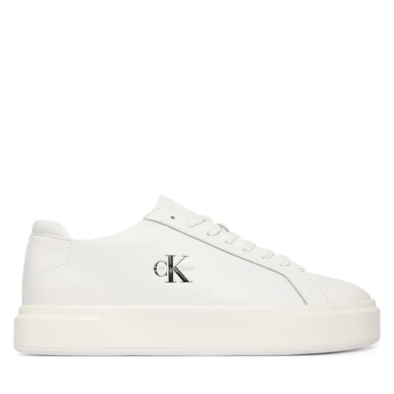 Sneakers Calvin Klein Basket Cupsole Laceup Lth Ml YM0YM01460 Bianco