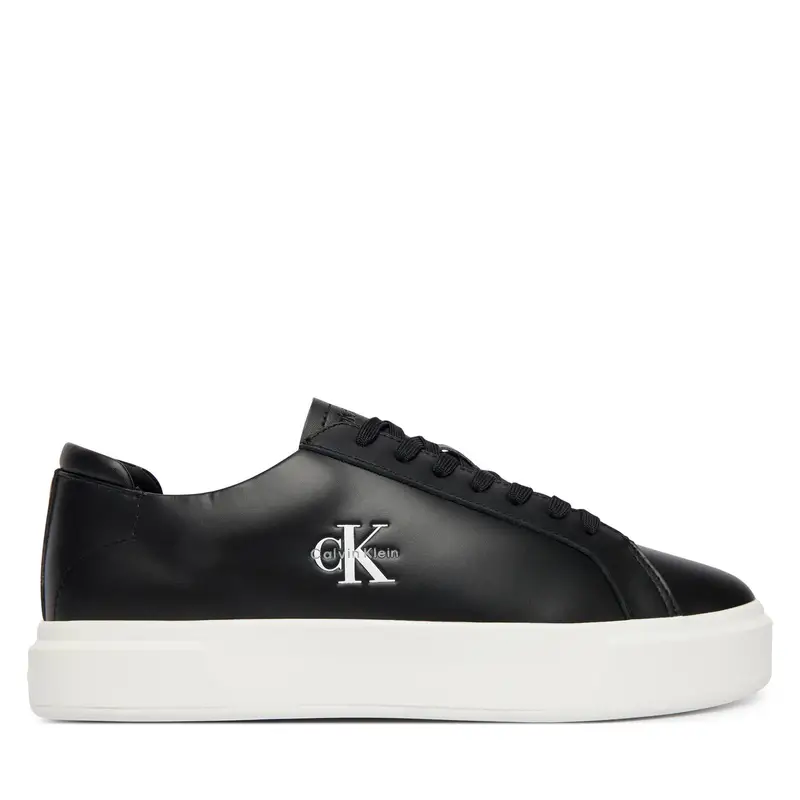 Sneakers Calvin Klein Basket Cupsole Laceup Lth Ml YM0YM01460 Nero