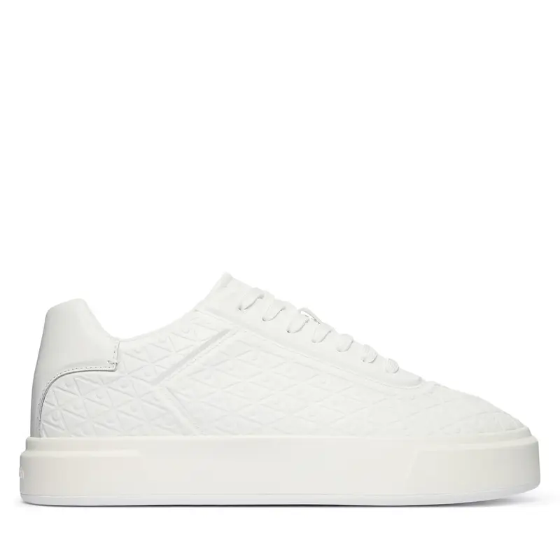 Sneakers Calvin Klein Beasket Cup Oxf Lup Hf Aop Lth HM0HM02132 Bianco