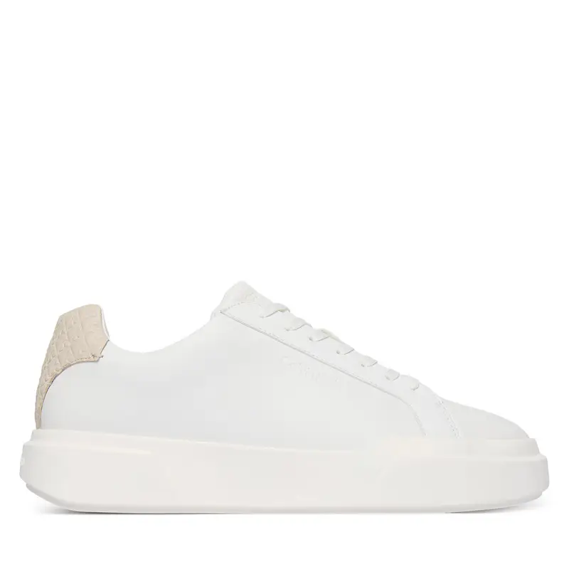 Sneakers Calvin Klein Chunky Cupsole Laceup Lth Bt Aop HM0HM02070 Bianco