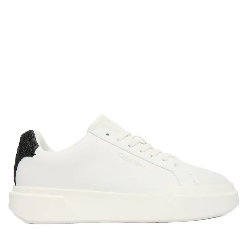Sneakers Calvin Klein Chunky Cupsole Laceup Lth Bt Aop YW0YW02036 Bianco