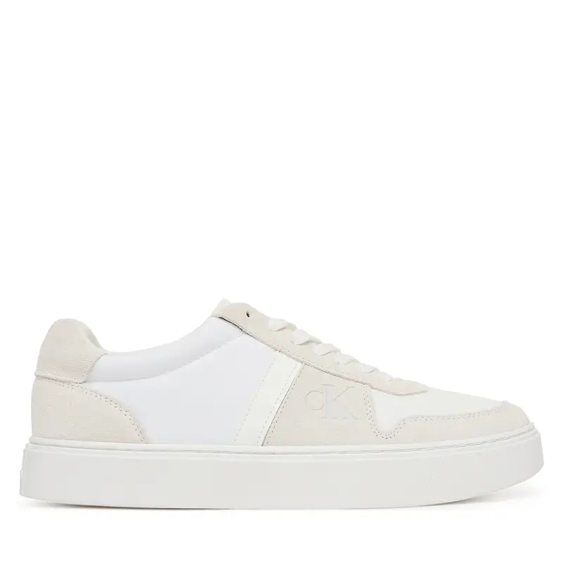 Sneakers Calvin Klein Classic Cups Lace Mix Emb Tongue YM0YM01395 Bianco