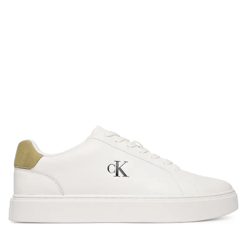 Calvin Klein Sneakers Classic Cupsole Laceup in pelle bianca