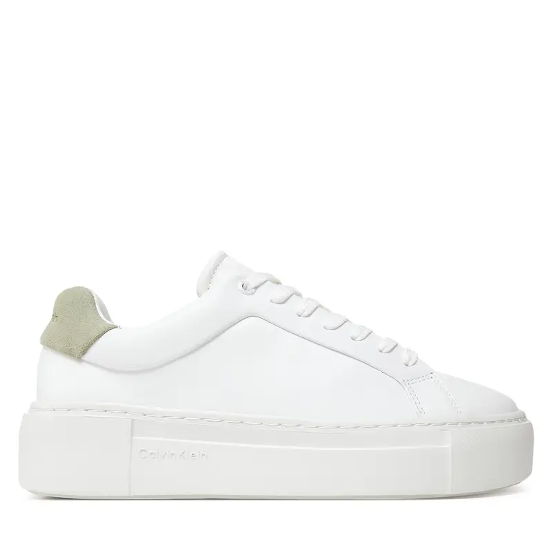 Sneakers Calvin Klein Ff Cupsole Lace Up Lth HW0HW02570 Bianco