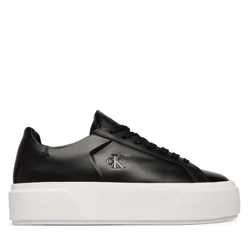 Sneakers Calvin Klein Flatform Lace Up Lth YW0YW01928 Nero