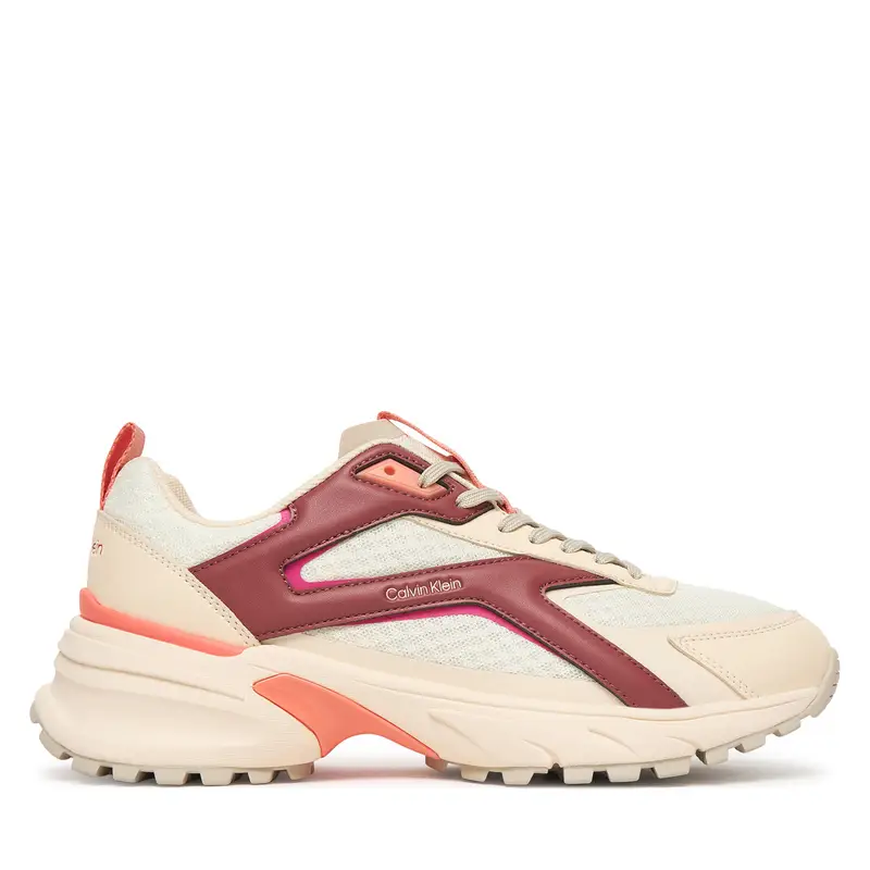 Sneakers Calvin Klein Hike Run Ckstripe Mesh HW0HW03002 Bianco