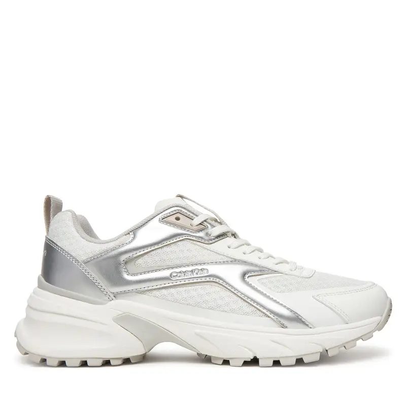 Sneakers Calvin Klein Hike Run Ckstripe Mesh Met HW0HW03140 Bianco