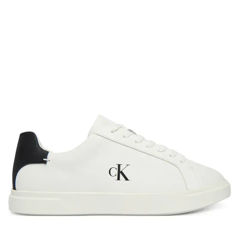 Sneakers Calvin Klein Low Pro Cup Laceup Lth Moire HW0HW02845 Bianco