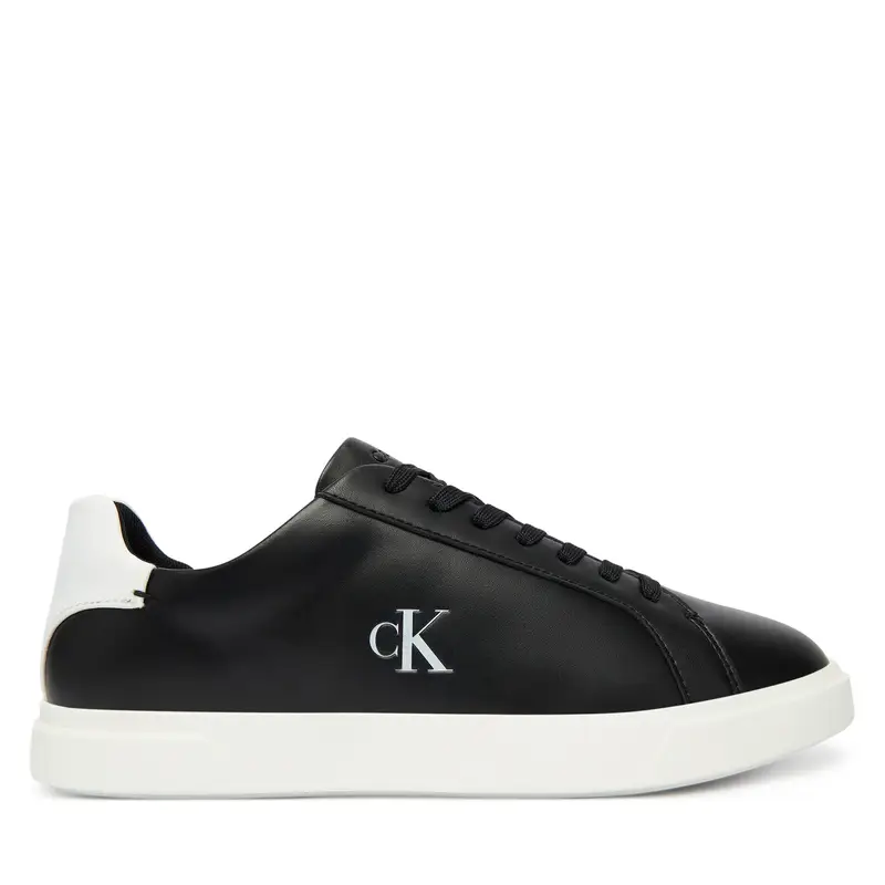Sneakers Calvin Klein Low Pro Cup Laceup Lth Moire HW0HW02845 Nero