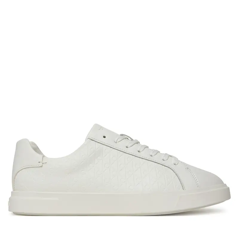 Sneakers Calvin Klein Low Pro Cups Lace Up Lth Aop HW0HW02817 Bianco