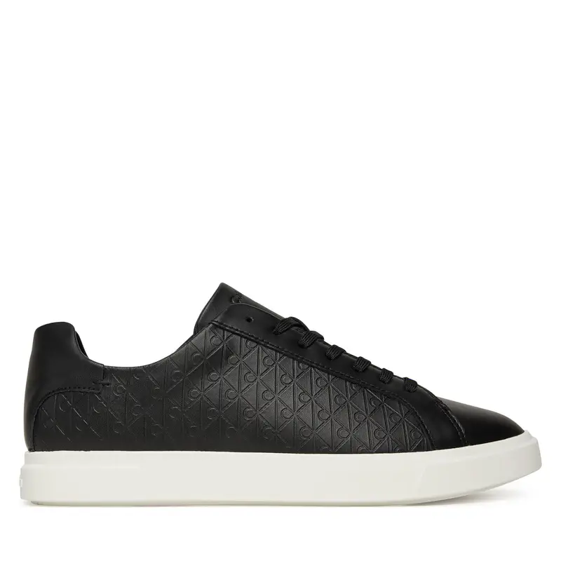 Sneakers Calvin Klein Low Pro Cups Lace Up Lth Aop HW0HW02817 Nero