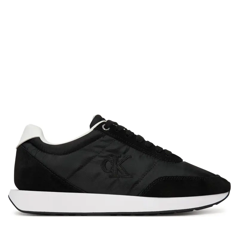 Sneakers Calvin Klein Retro Runner Lace Up Nylon Mg YW0YW01990 Nero