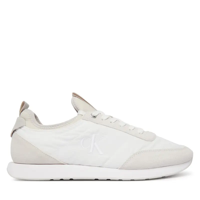 Sneakers Calvin Klein Retro Runner Sock Laceup Mix YM0YM01414 Bianco