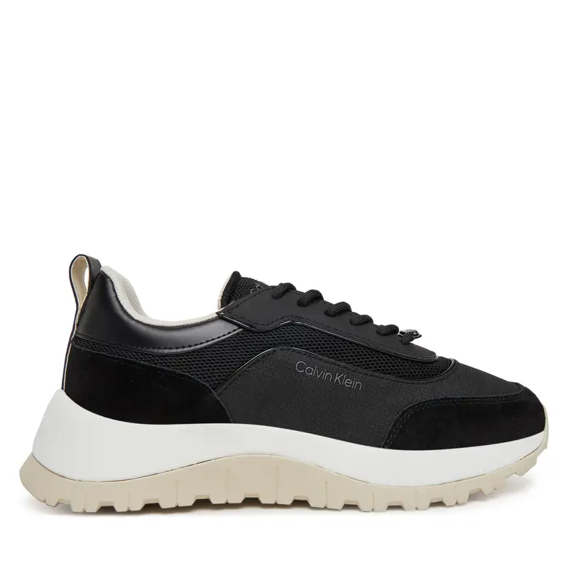 Sneakers Calvin Klein Runner Lace Up Mesh Mix HW0HW02487 Nero