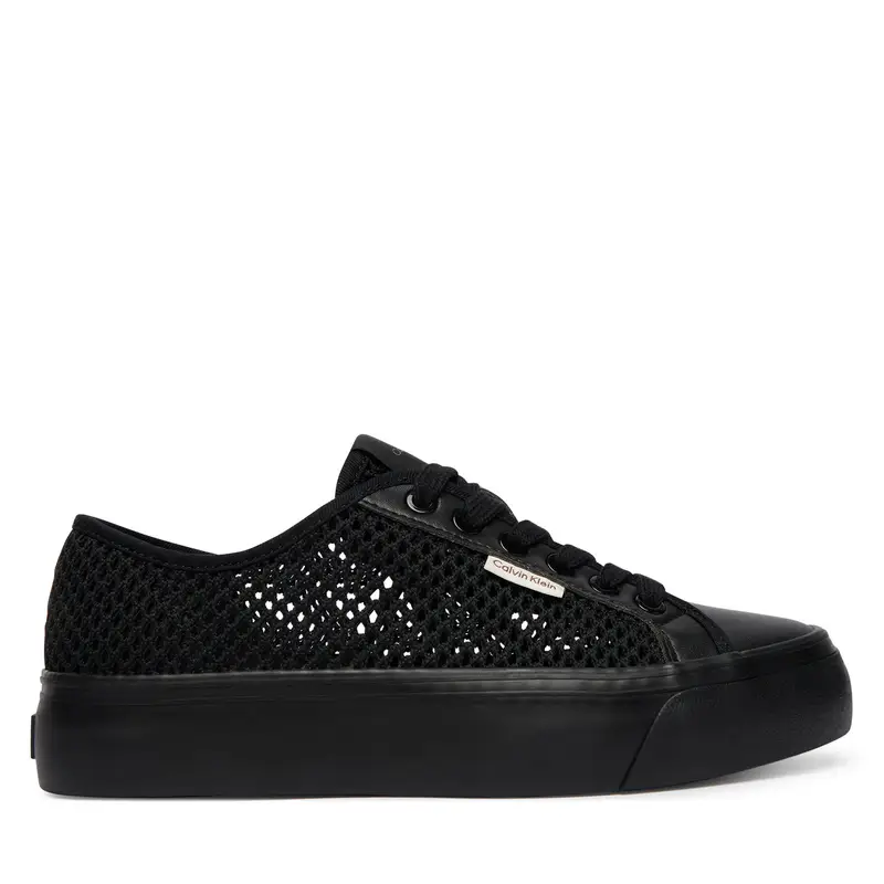 Sneakers Calvin Klein Vulc Flatf Lace Up Lin Mesh HW0HW02971 Nero