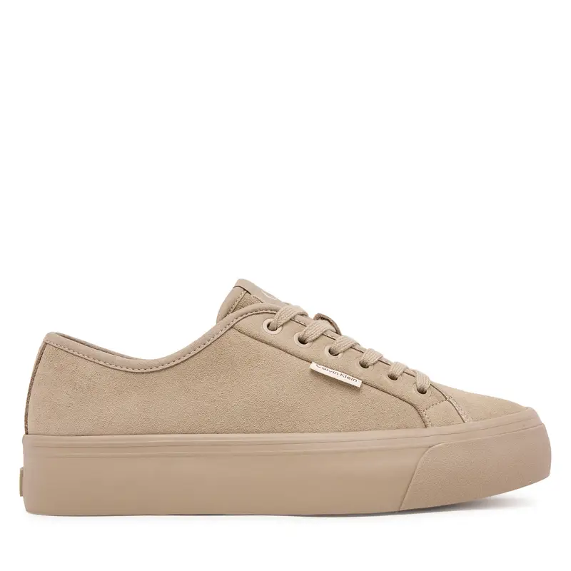 Sneakers Calvin Klein Vulc Flatf Lace Up Sue/Wl Ck YW0YW02000 Beige