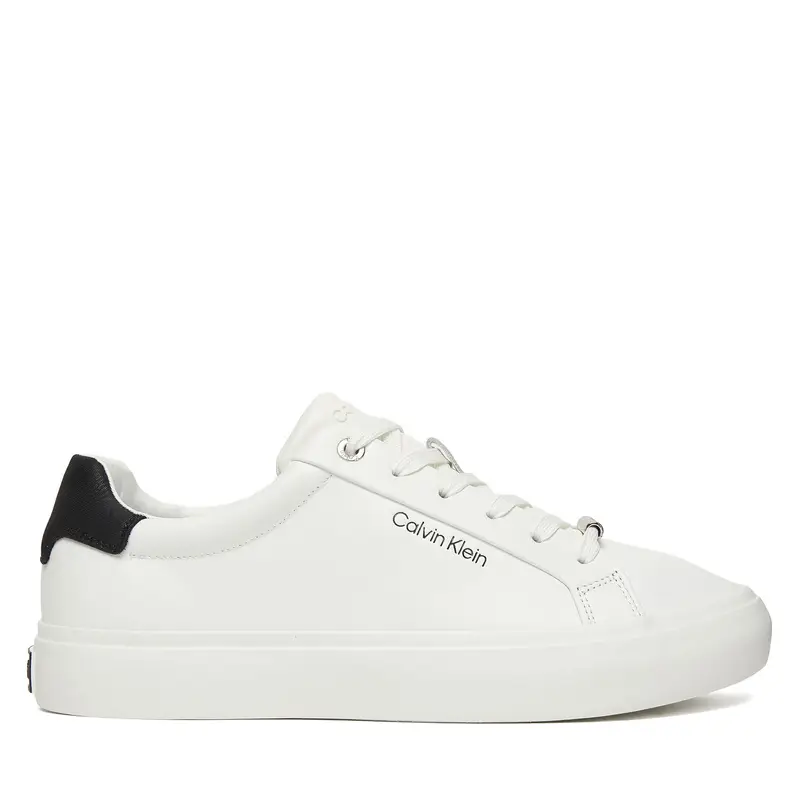 Sneakers Calvin Klein Vulc Lace Up Lth/Moire Bt HW0HW02747 Bianco