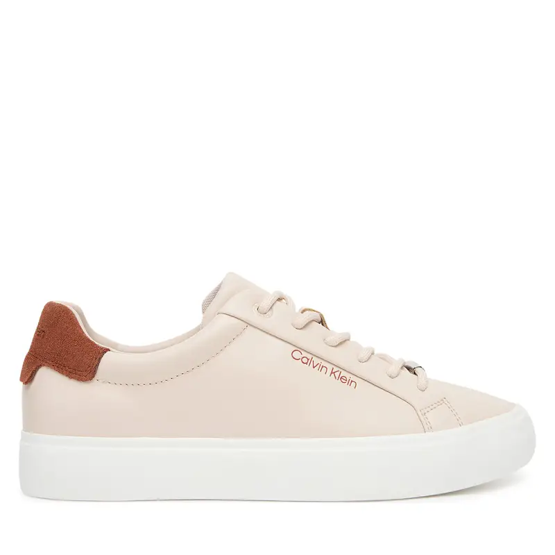 Sneakers Calvin Klein Vulc Lace Up Lth W/Sue Bt HW0HW02571 Beige
