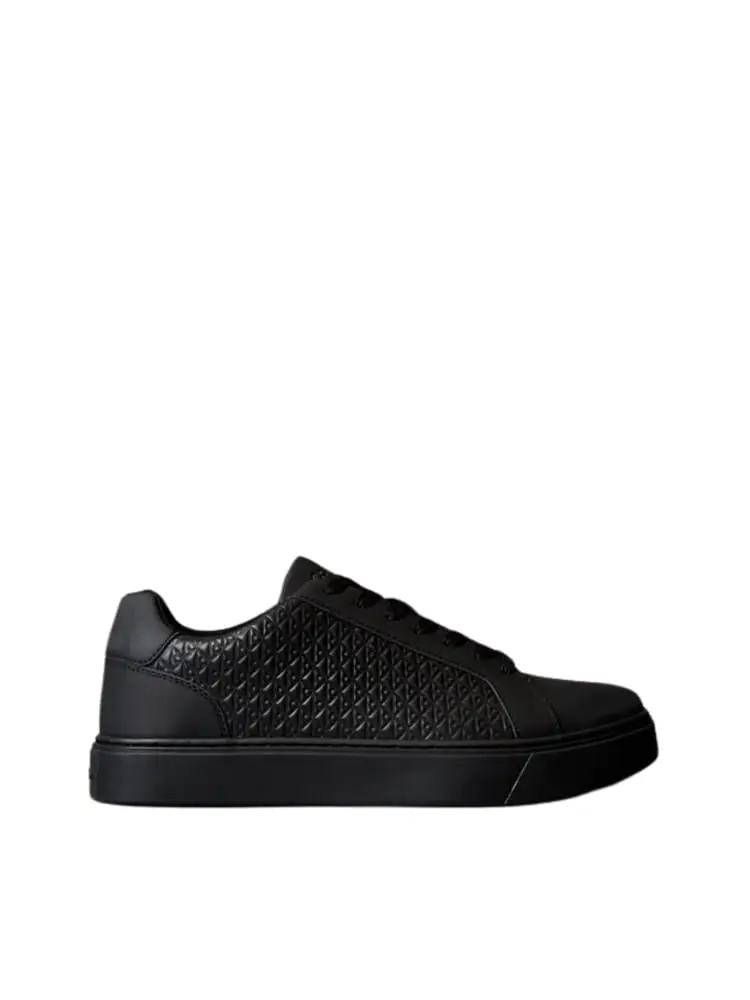 sneakers classic cupsole in misto pelle armaturata nera