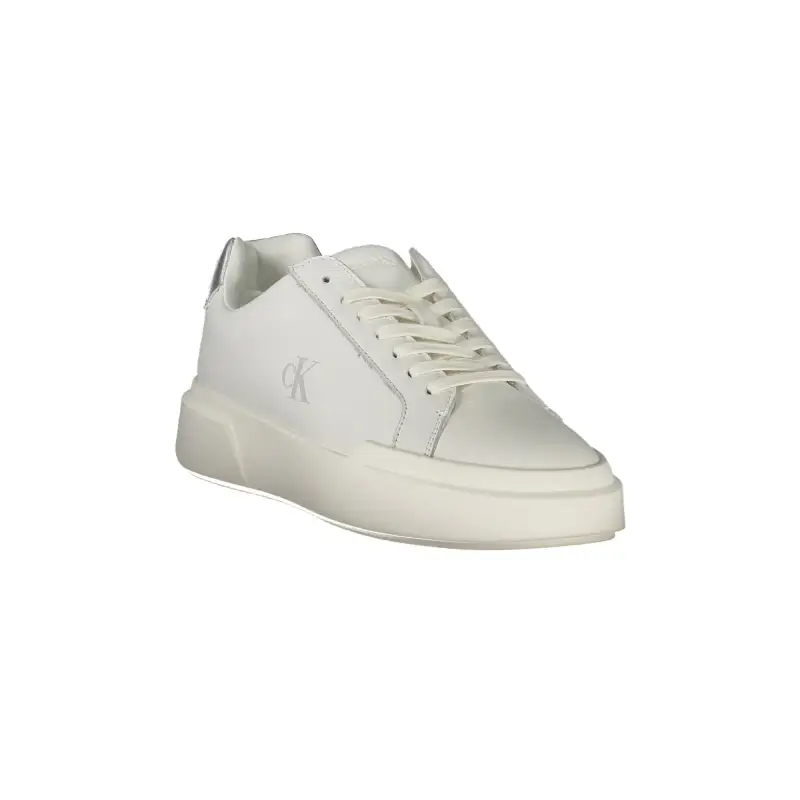 Sneakers Donna Bianche con Lacci e Dettagli in Argento / Bianco miniatura 2