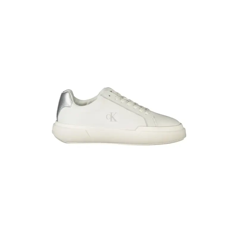 Sneakers Donna Bianche con Lacci e Dettagli in Argento / Bianco