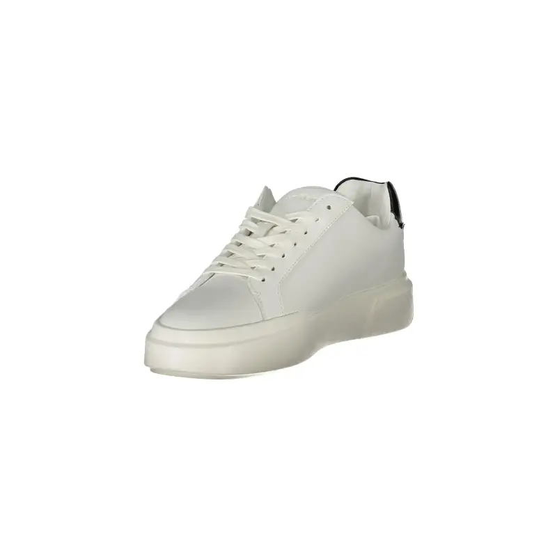Sneakers Donna Bianche con Lacci e Dettagli in Nero / Bianco miniatura 3