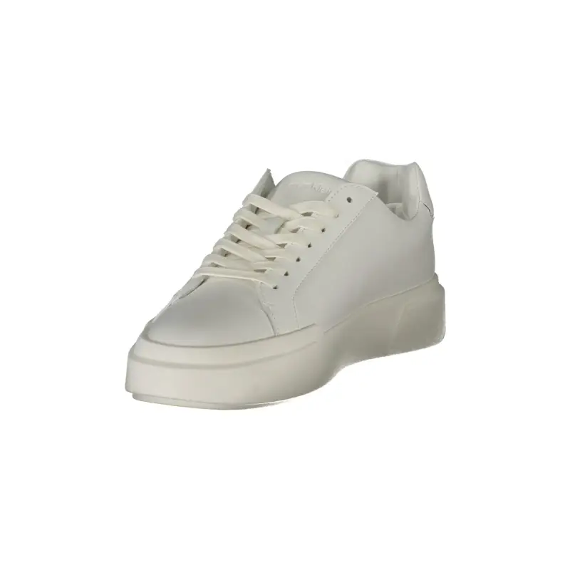 Sneakers Donna Bianche con Lacci e Plantare Removibile / Bianco miniatura 3