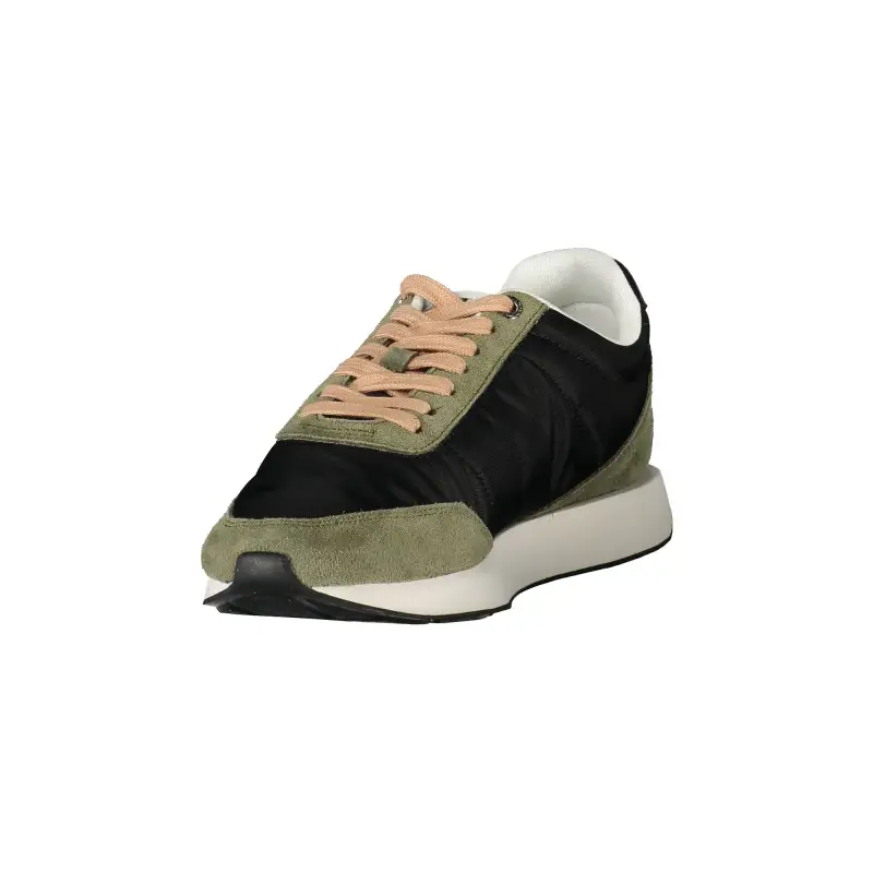 Sneakers Donna Nere con Lacci e Dettagli in Verde / Nero miniatura 3
