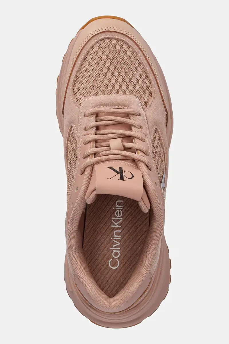 sneakers HIKE RUNNER MESH MIX CK donna colore beige YW0YW01994 miniatura 4