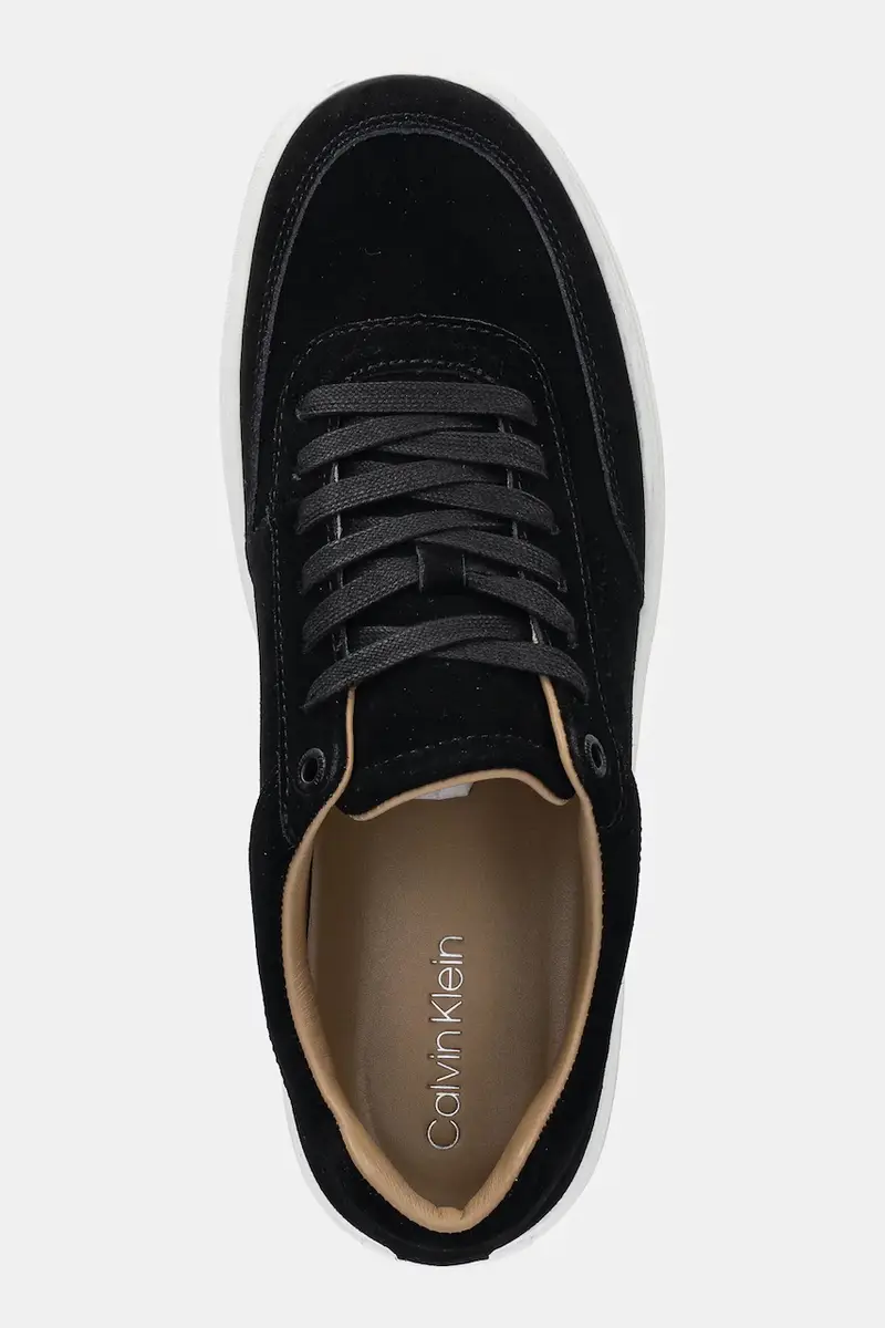 sneakers in camoscio CLEAN CUP LOW LACEUP OXF SU uomo colore nero HM0HM01880 miniatura 4