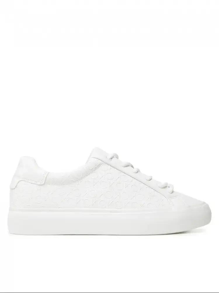 sneakers in ecopelle bianca con motovo monogram