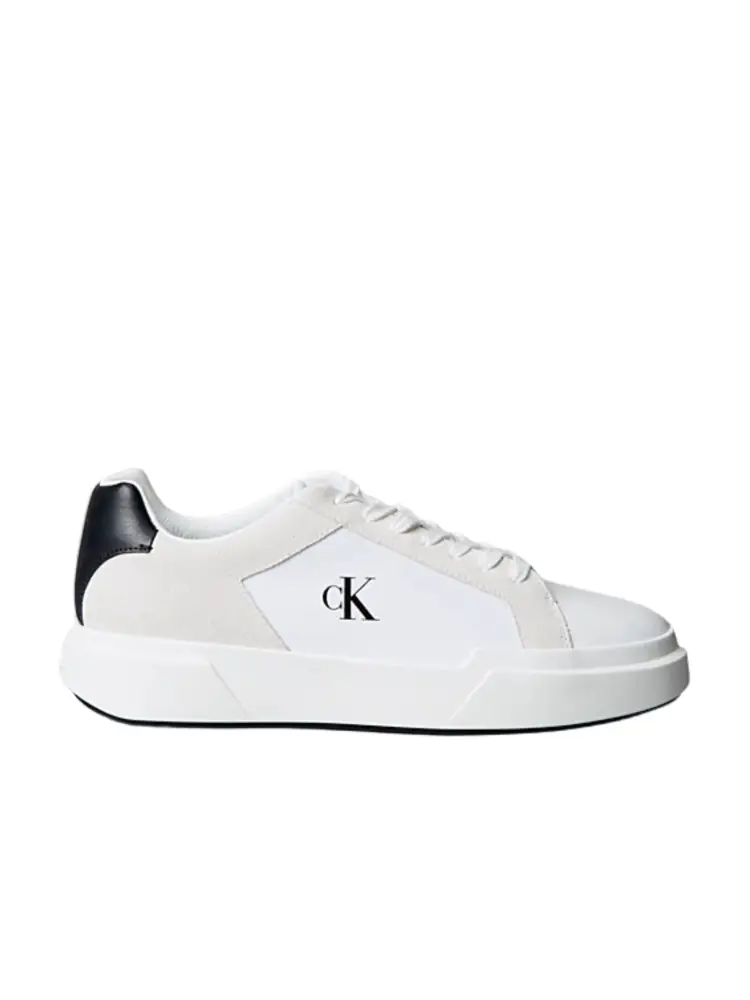 sneakers in pelle bianca con logo